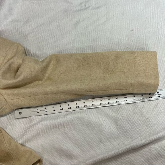 Vintage 60's Fioravanti Men Cream‎ Brown Shoulder Patch Sport Coat Sz 39 Long - Picture 6 of 11